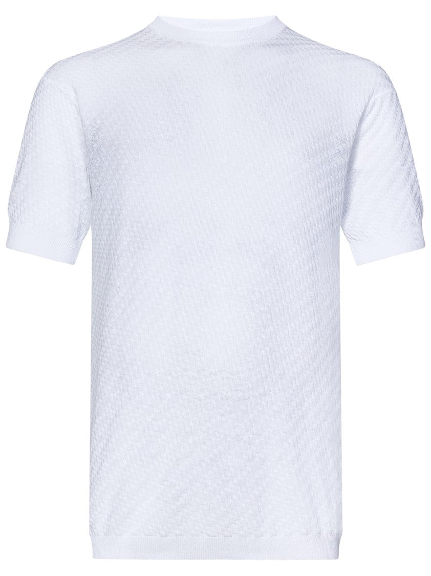 Low Brand Textured Jacquard Crepe Knit T-Shirt