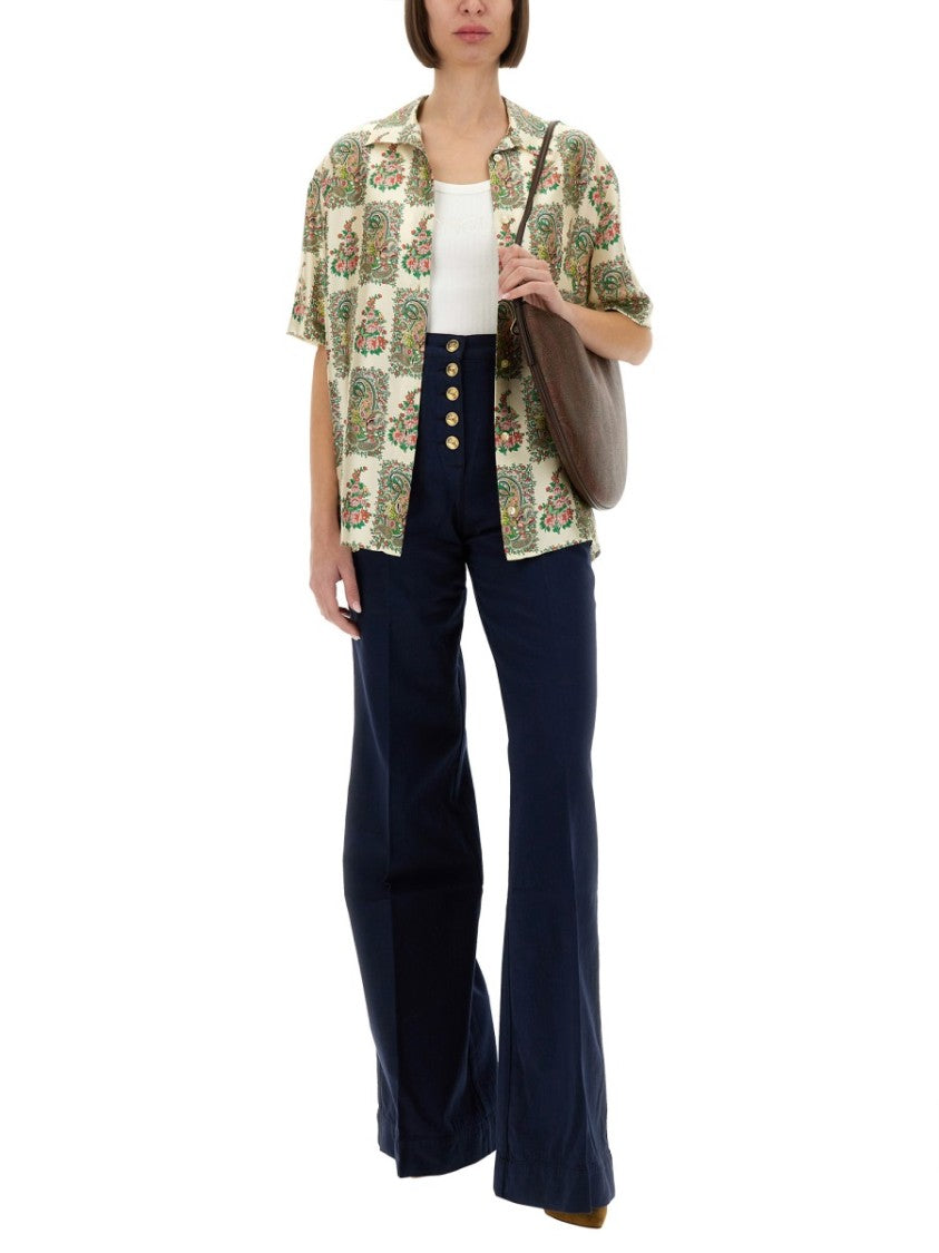 Etro Paisley And Floral Print Silk Shirt