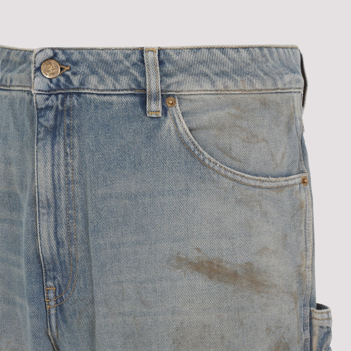 Golden Goose Distressed Wide Leg Jeans