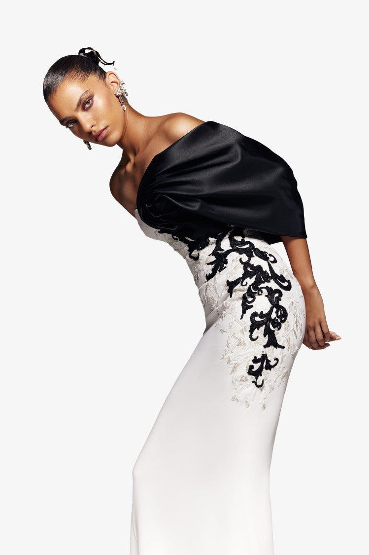 Saiid Kobeisy Crepe Straight Fit Dress