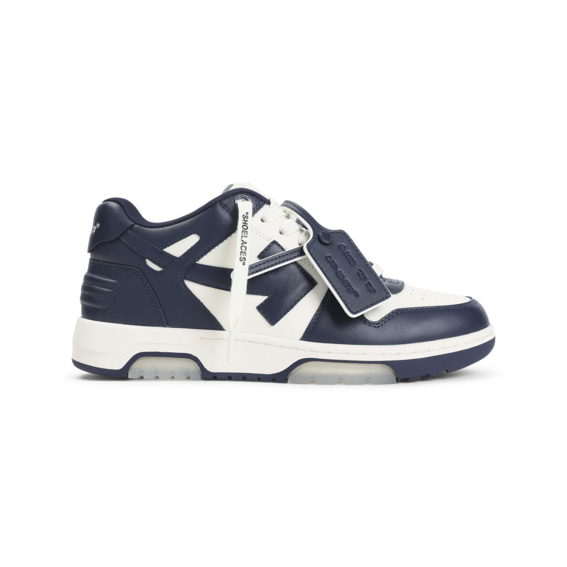 Off-White Low-Top Leather Sneakers With Bold Arrow Motif