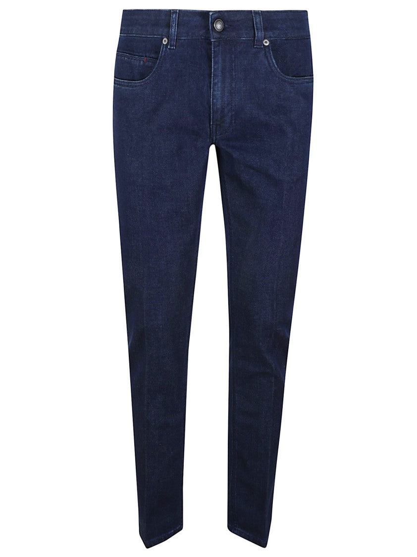 Fay Slim-Fit Denim Pants With Classic Five-Pocket Design