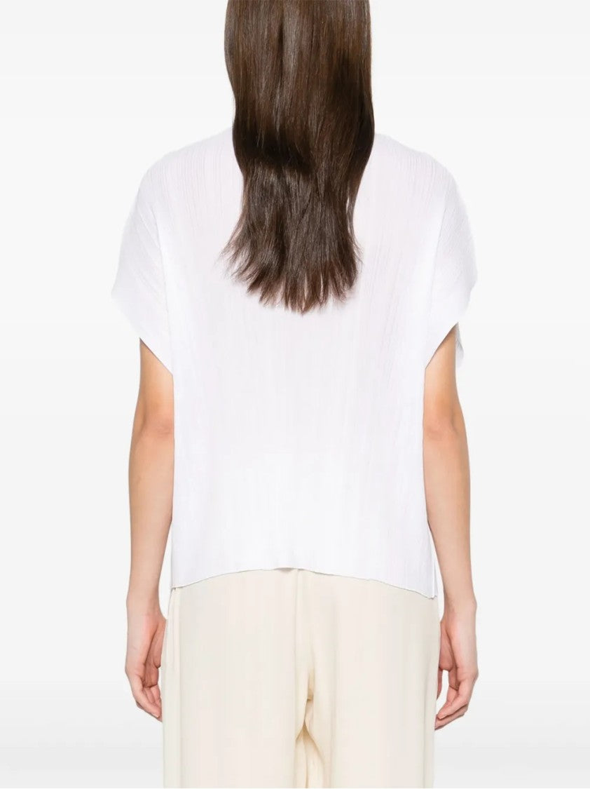 Fabiana Filippi Pleated White Top With Relaxed Silhouette