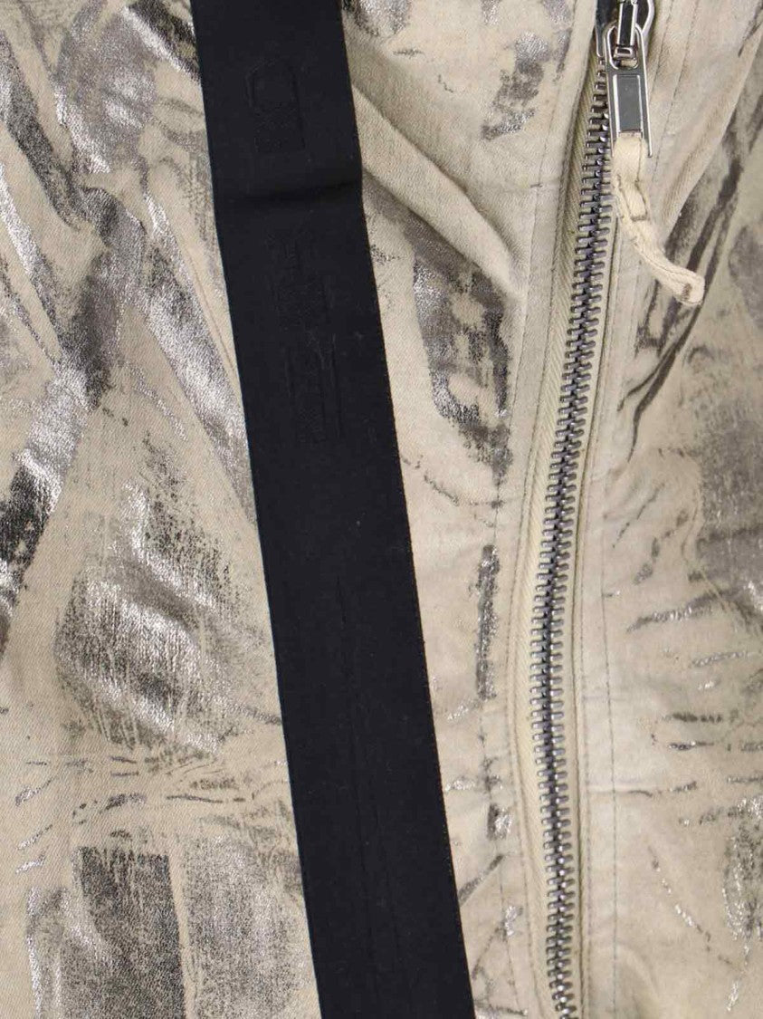 Drkshdw By Rick Owens Silver Cotton Blend Bustier Top