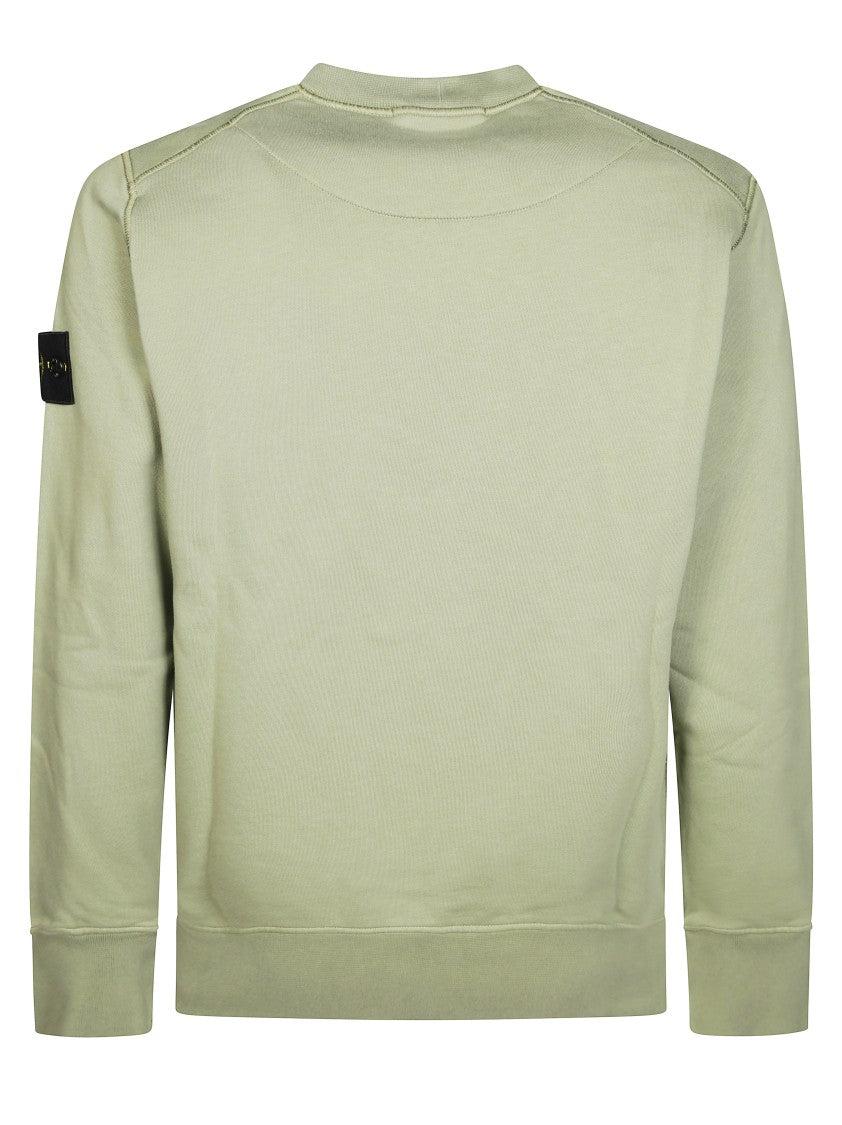 Stone Island Minimalist Crewneck Sweatshirt With Compass Logo
