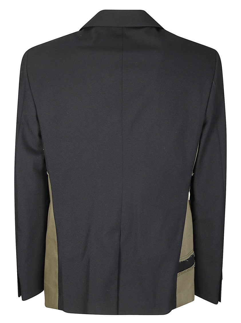 Comme Des Garçons Single-Breasted Balazer With Inserts