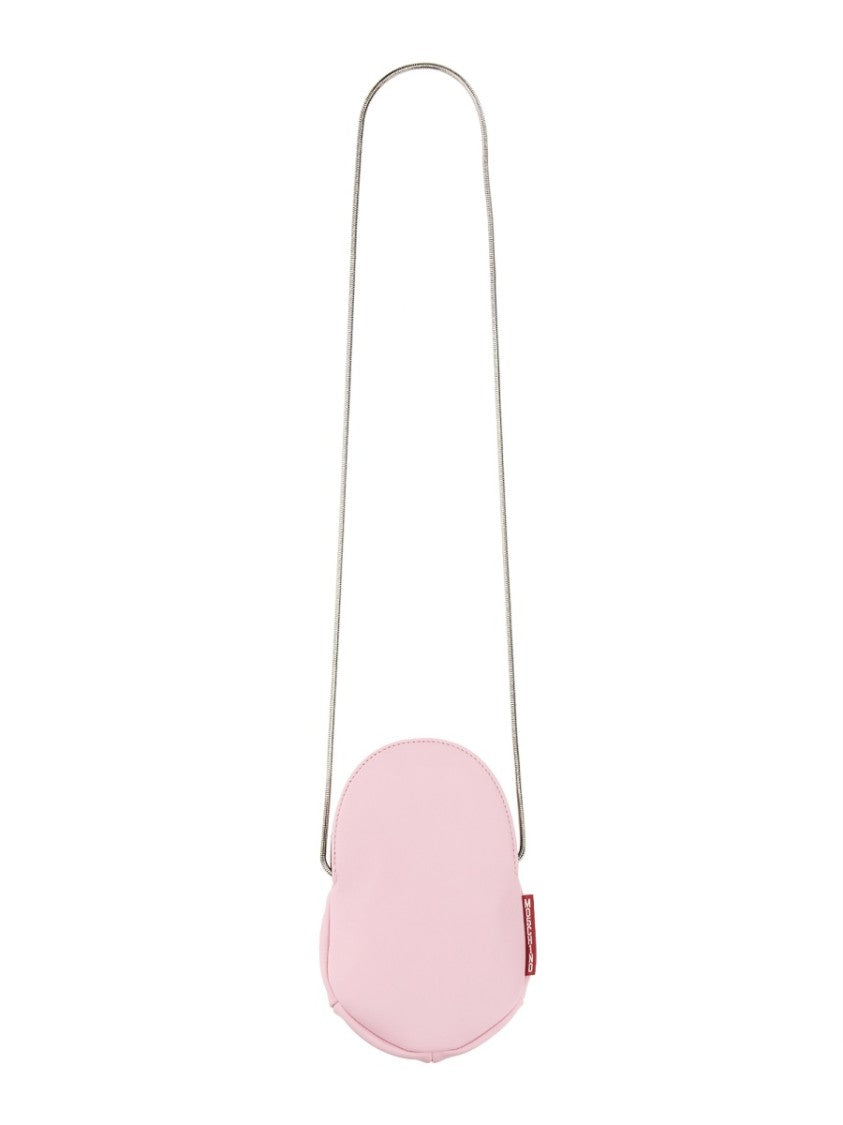 Moschino Rounded Cap-Style Mini Bag With Metallic Chain Strap
