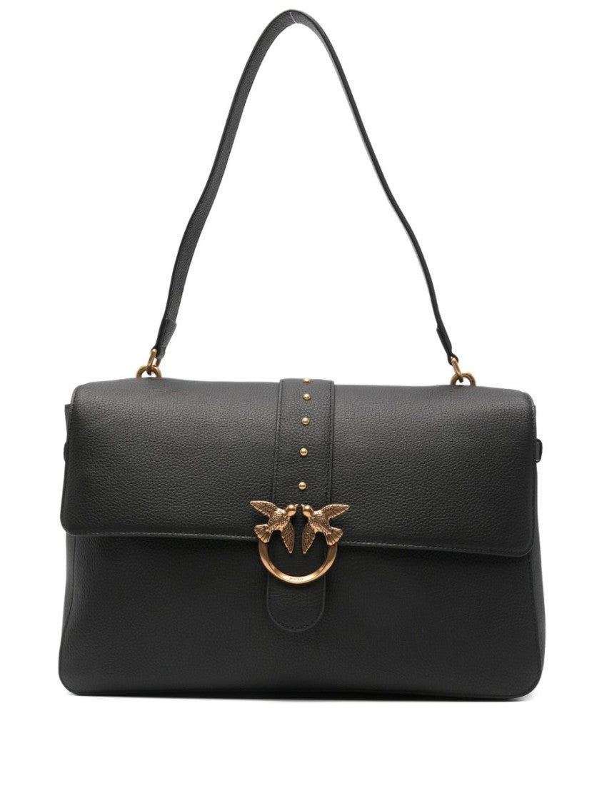 Pinko Textured Leather Shoulder Bag