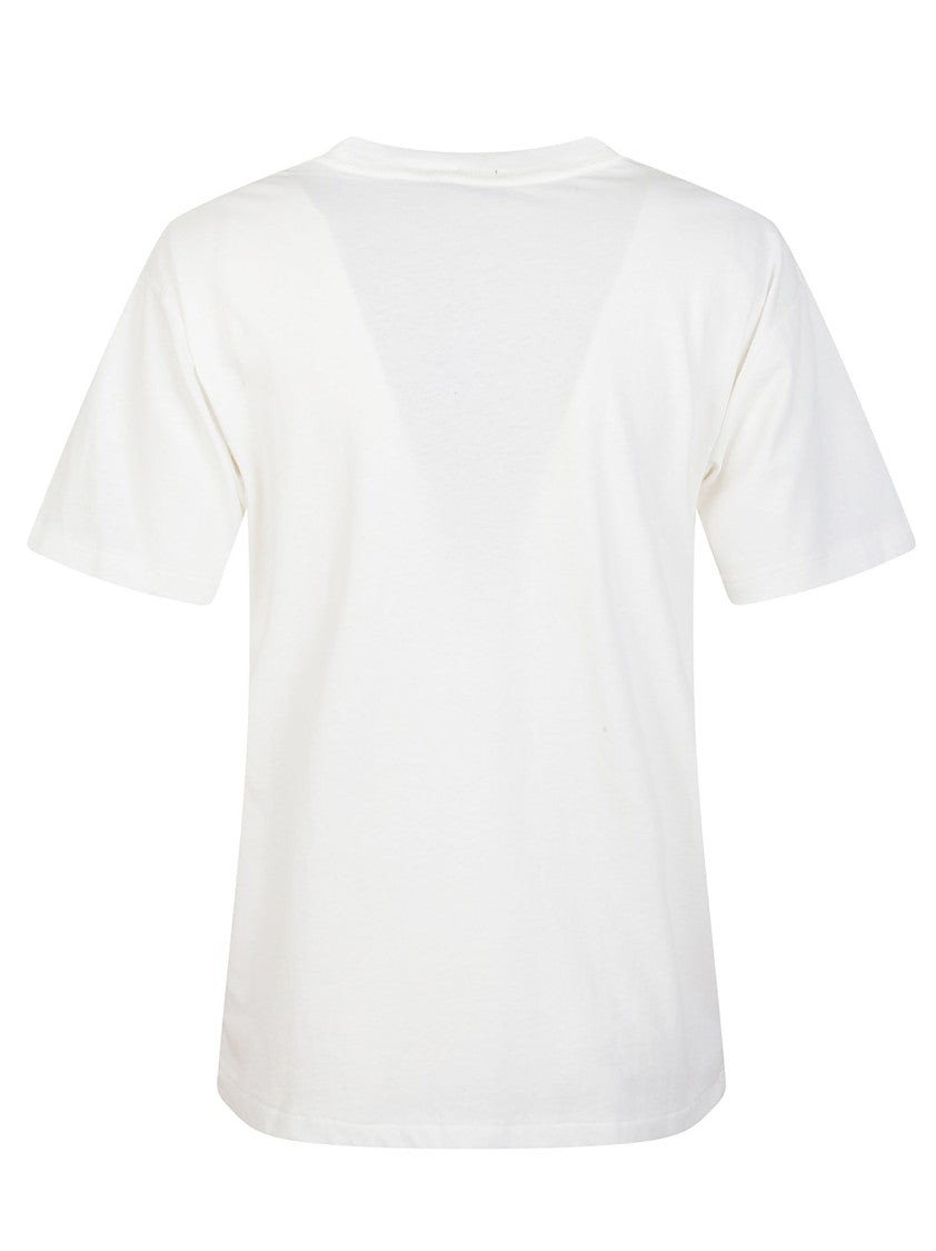 Polo Ralph Lauren Ivory Cotton Jersey T-Shirt With Iconic Embroidered Polo Bear