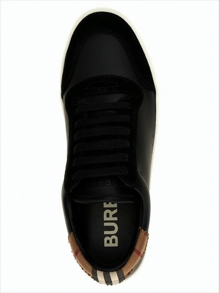 Burberry Low-Top Black Sneakers With Suede Accents