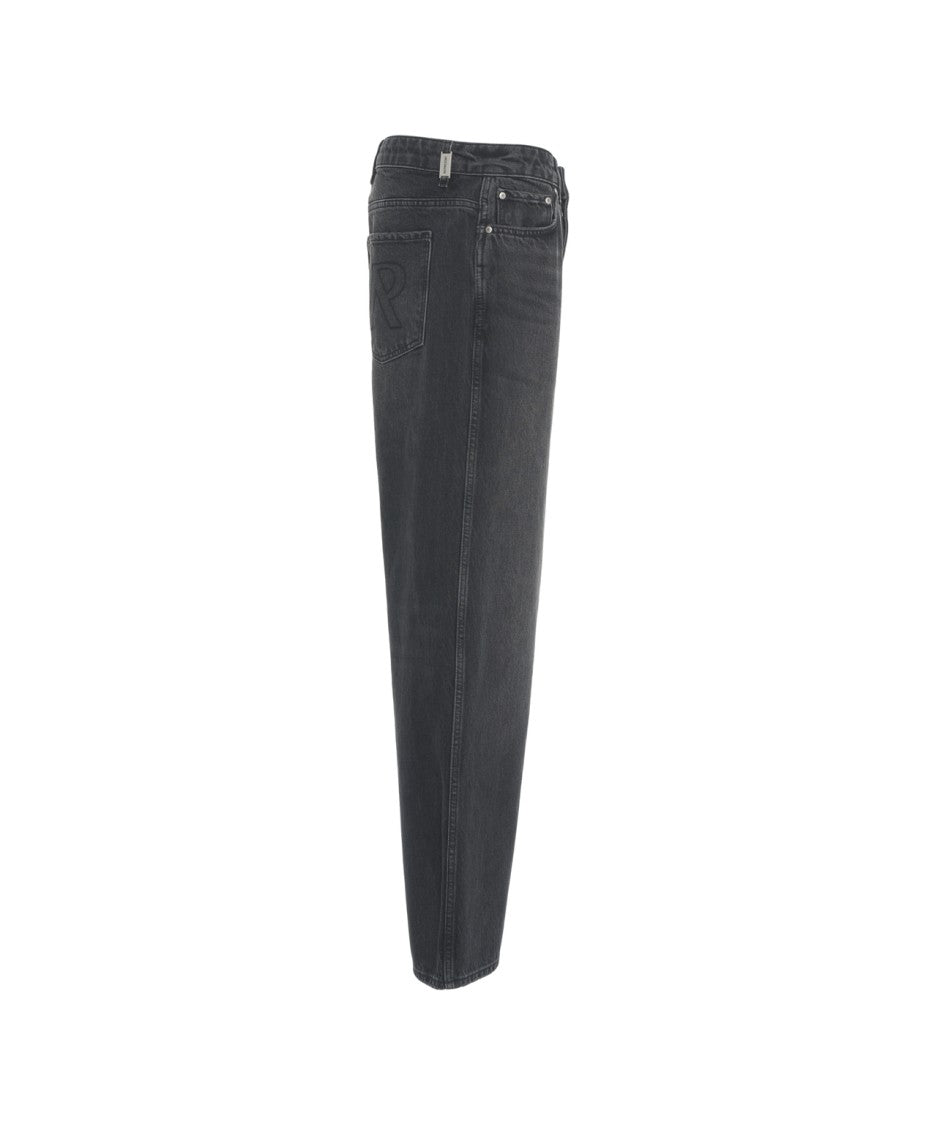 Represent Wide Leg Denim Jeans With Classic Five-Pocket Design