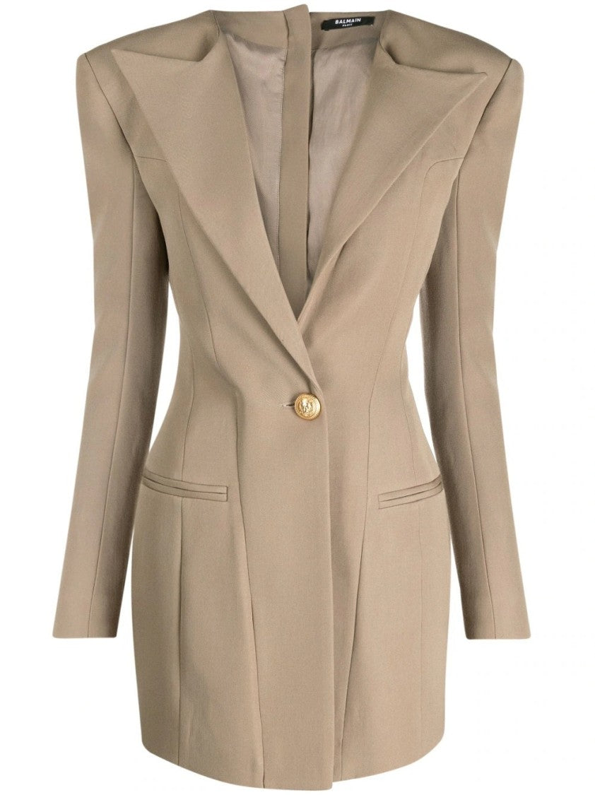 Balmain Ls 1 Btn Tailored Short Dress
