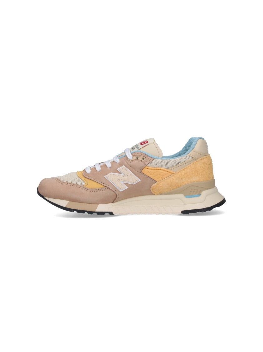 New Balance Suede And Mesh Sneakers With Signature Logo Detail