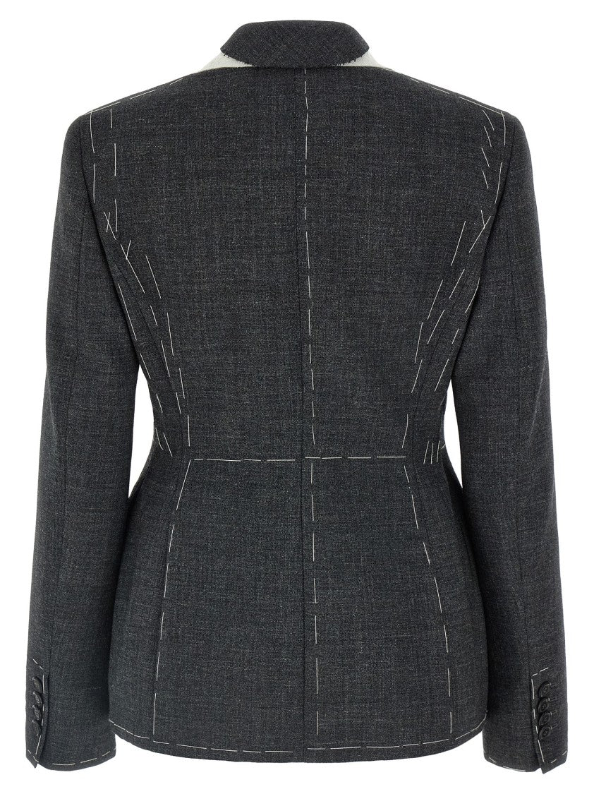 Moschino Embroidered Canvas Blazer
