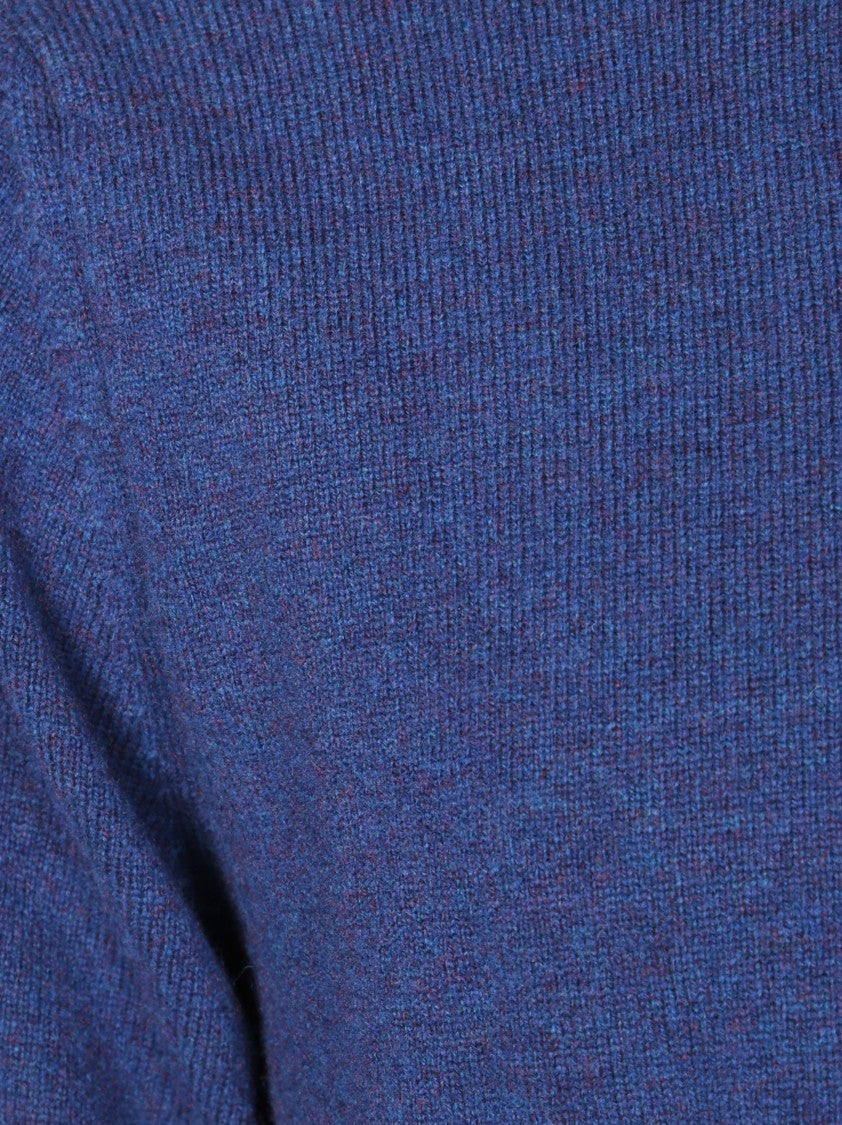 Comme Des Garçons Relaxed Fit Black Wool Sweater With Classic Crew Neckline