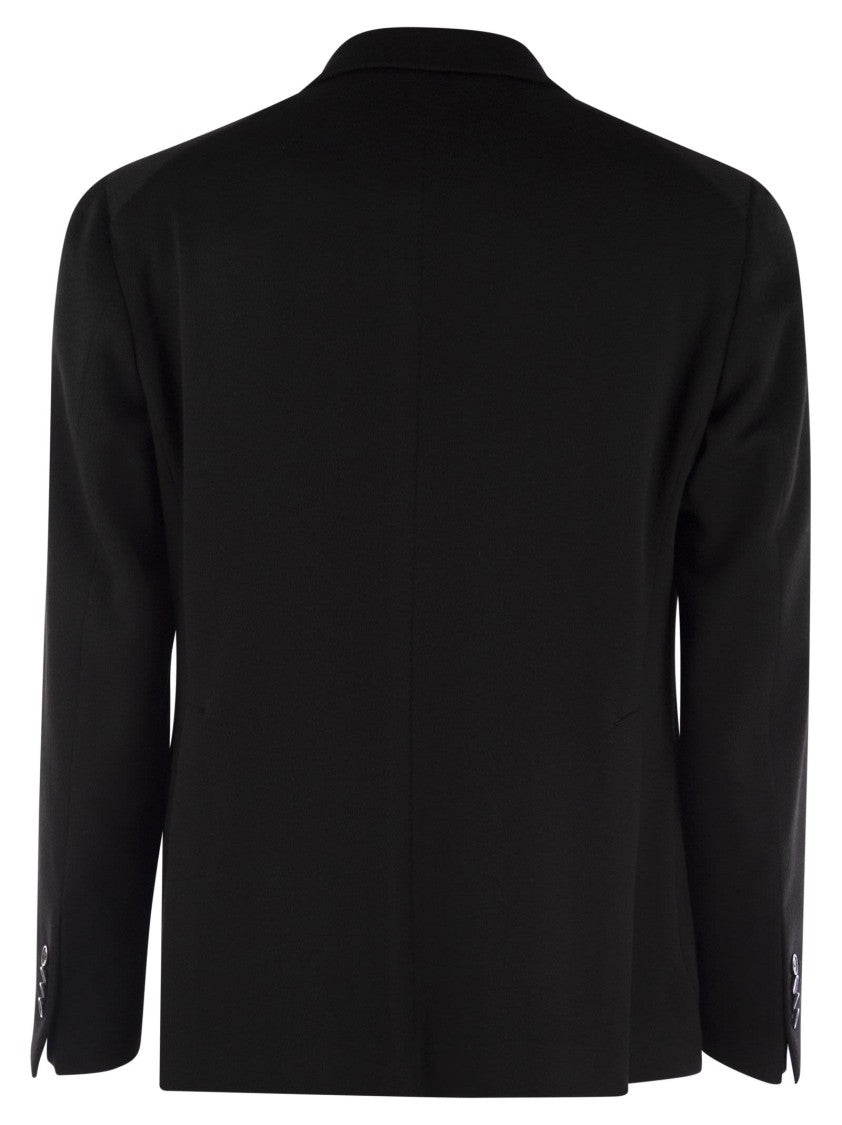 Tagliatore Refined Cashmere Jacket With Three-Button Design