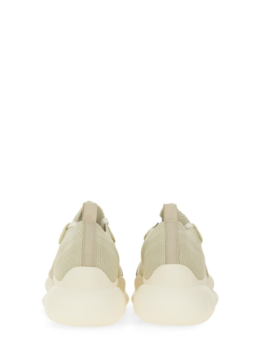 Stuart Weitzman Textured Mesh And Leather Sneakers With Chunky Sole