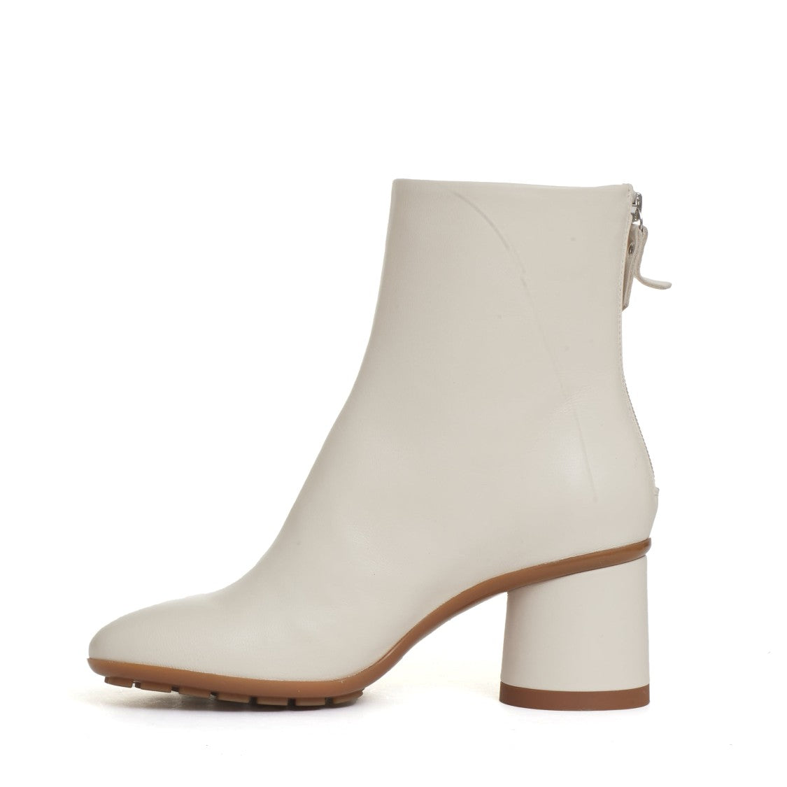 Agl Chalk Leather Ankle Boot 60Mm Heel