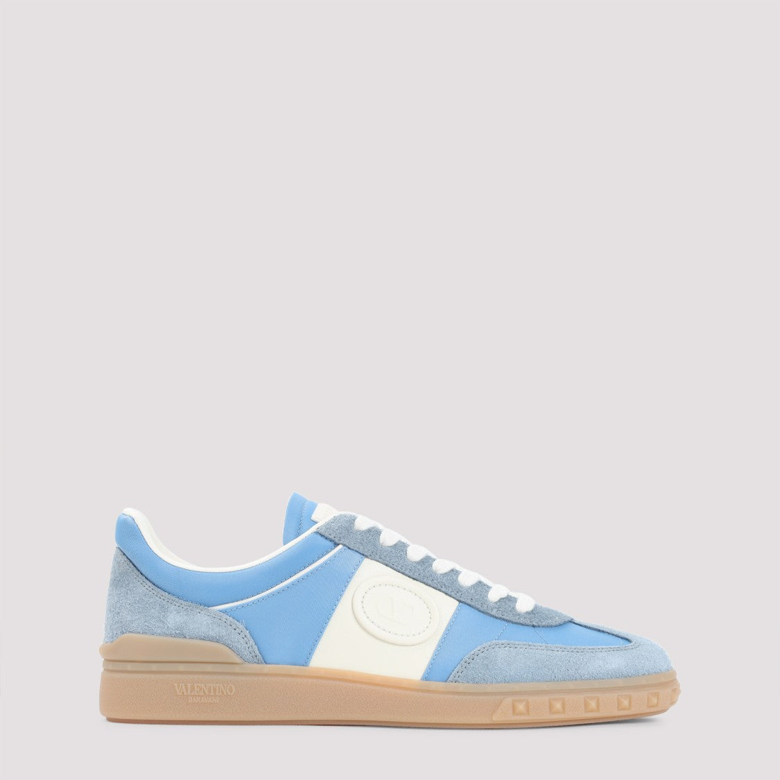 Valentino Garavani Leather Low-Top Sneakers With Suede Accents