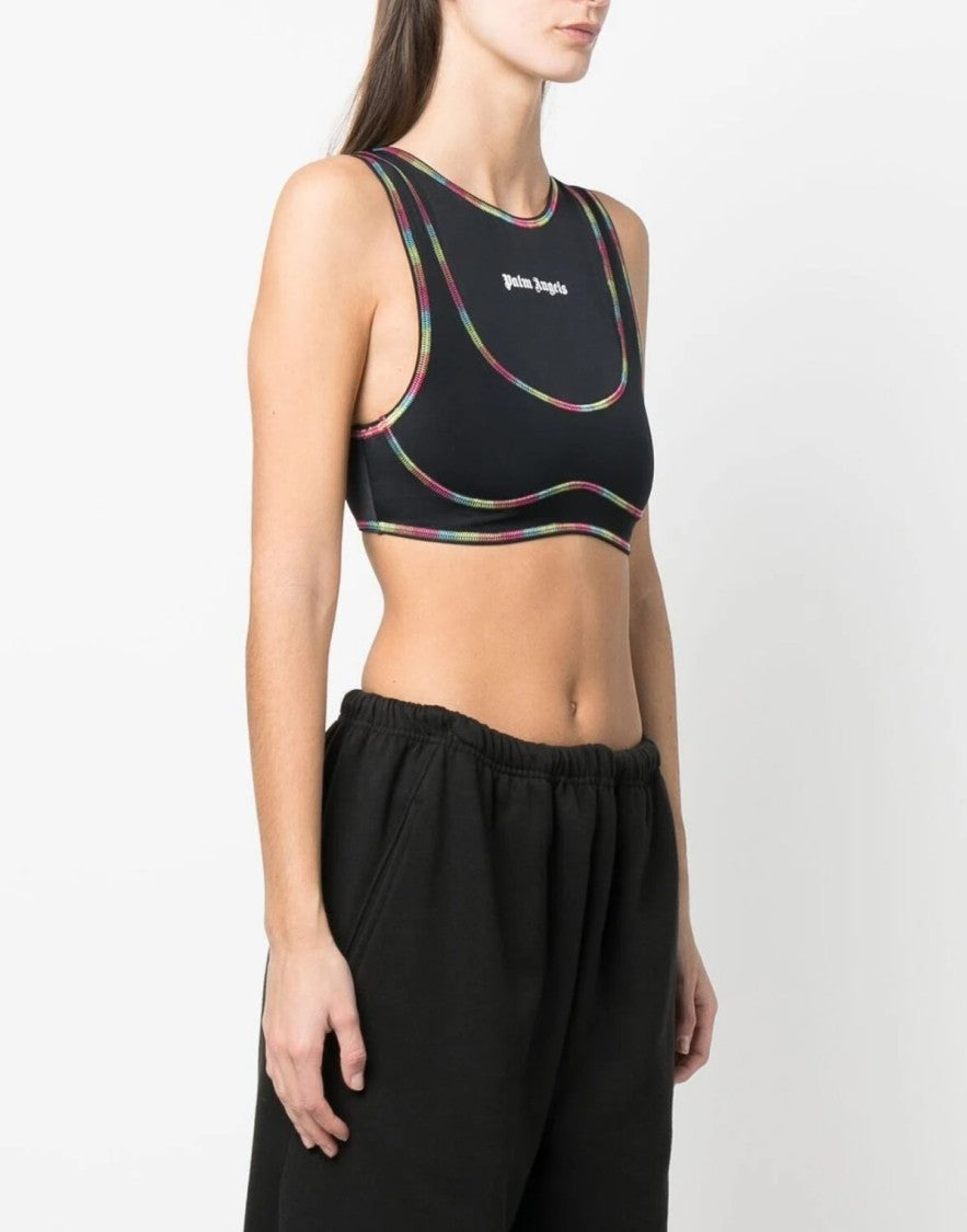 Palm Angels Rainbow Miami Logo Training Top