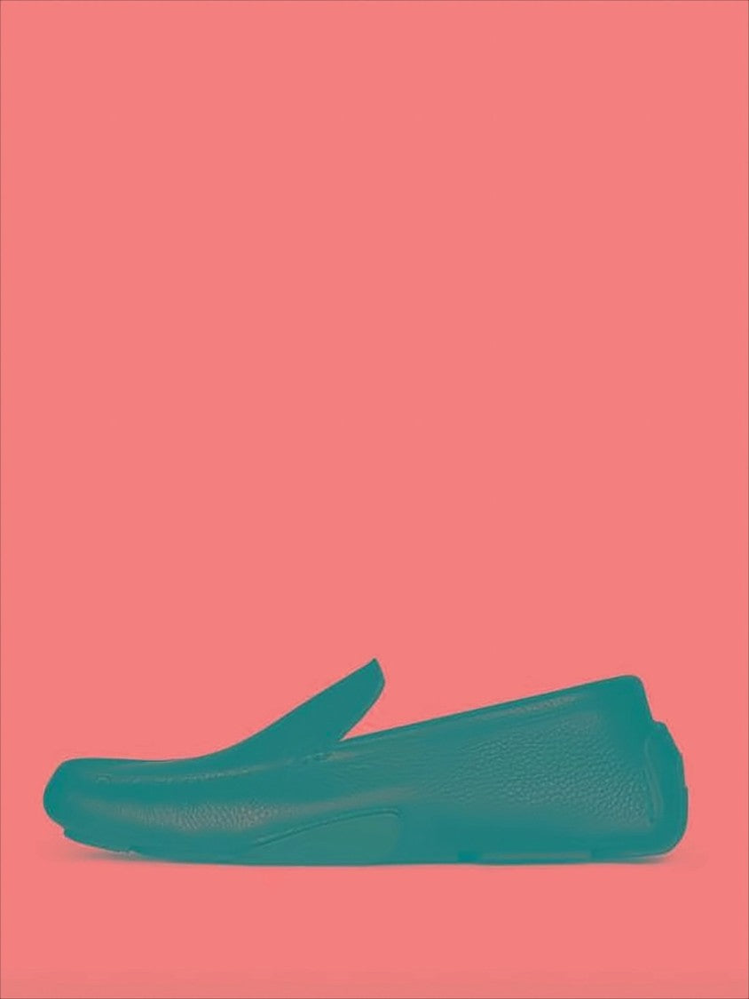 Givenchy Textured Calf Leather Loafers With Rounded Toe And Embossed Logo