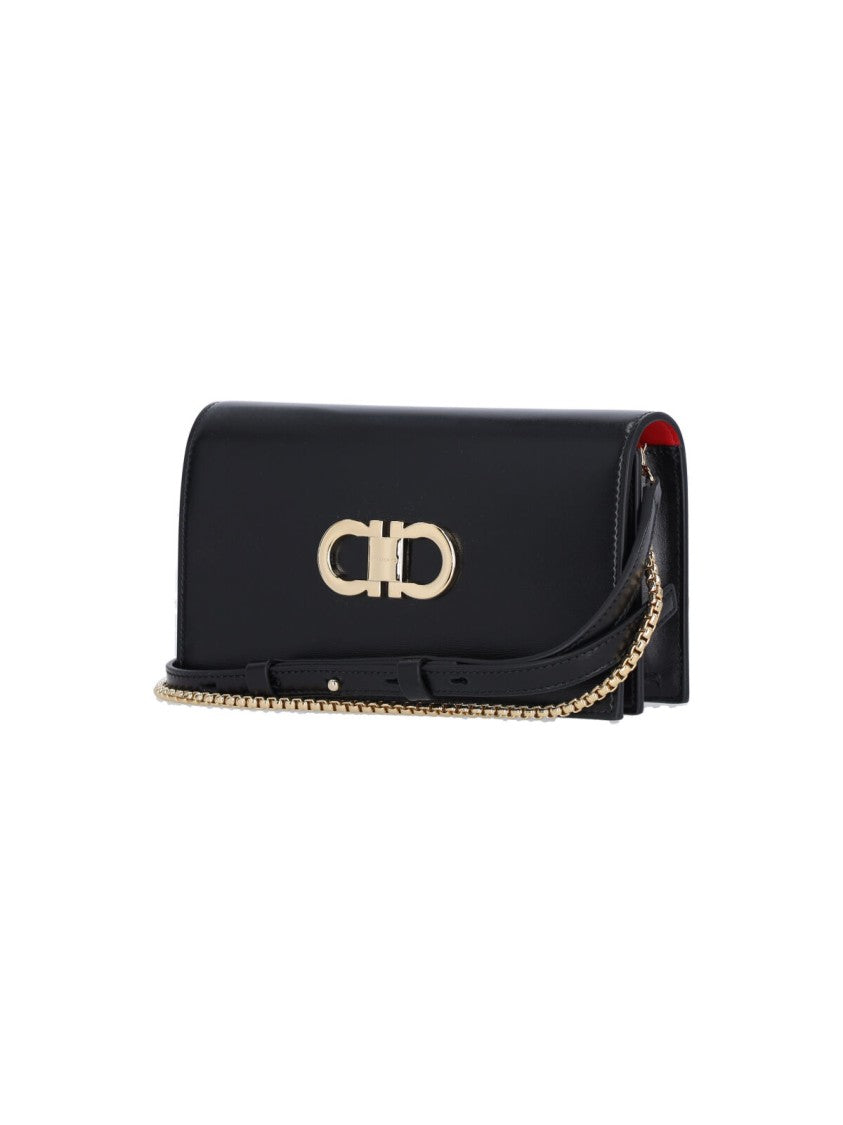Ferragamo Mini "Gancini" Bag – Black