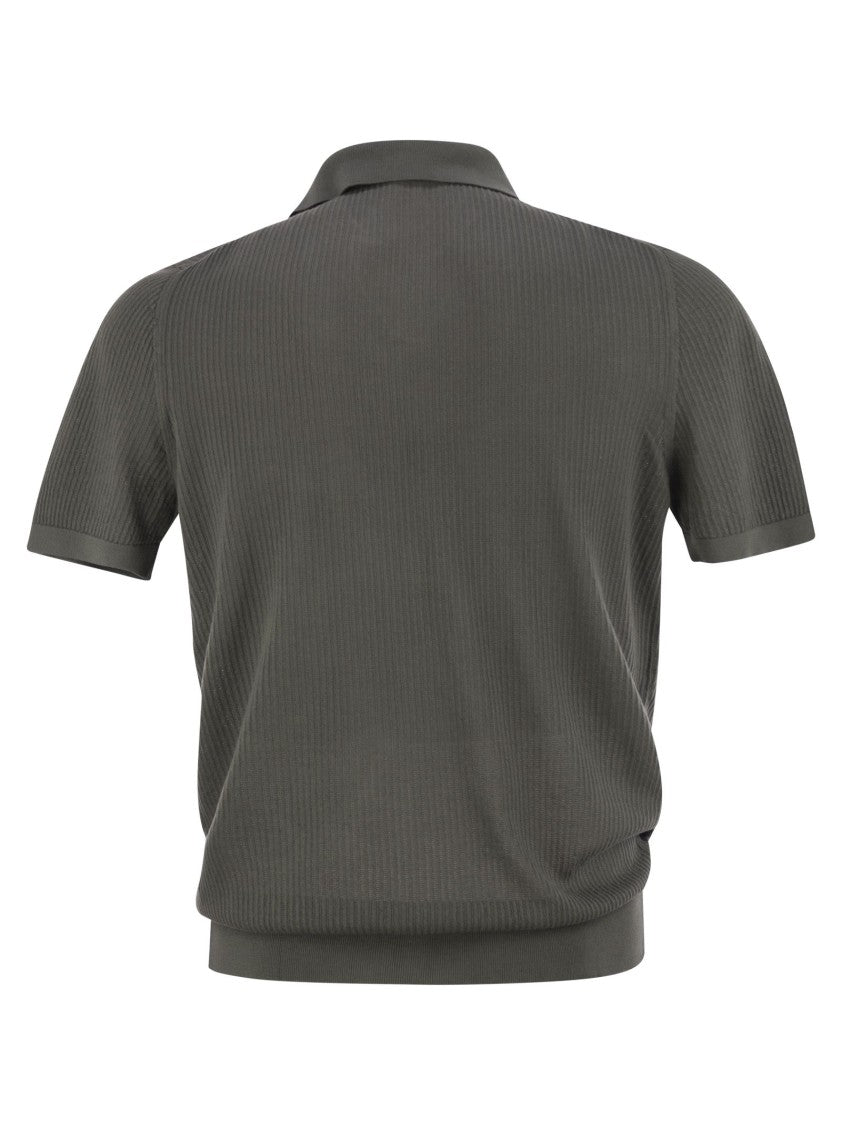 Fedeli Giza Cotton Short-Sleeved Polo Shirt