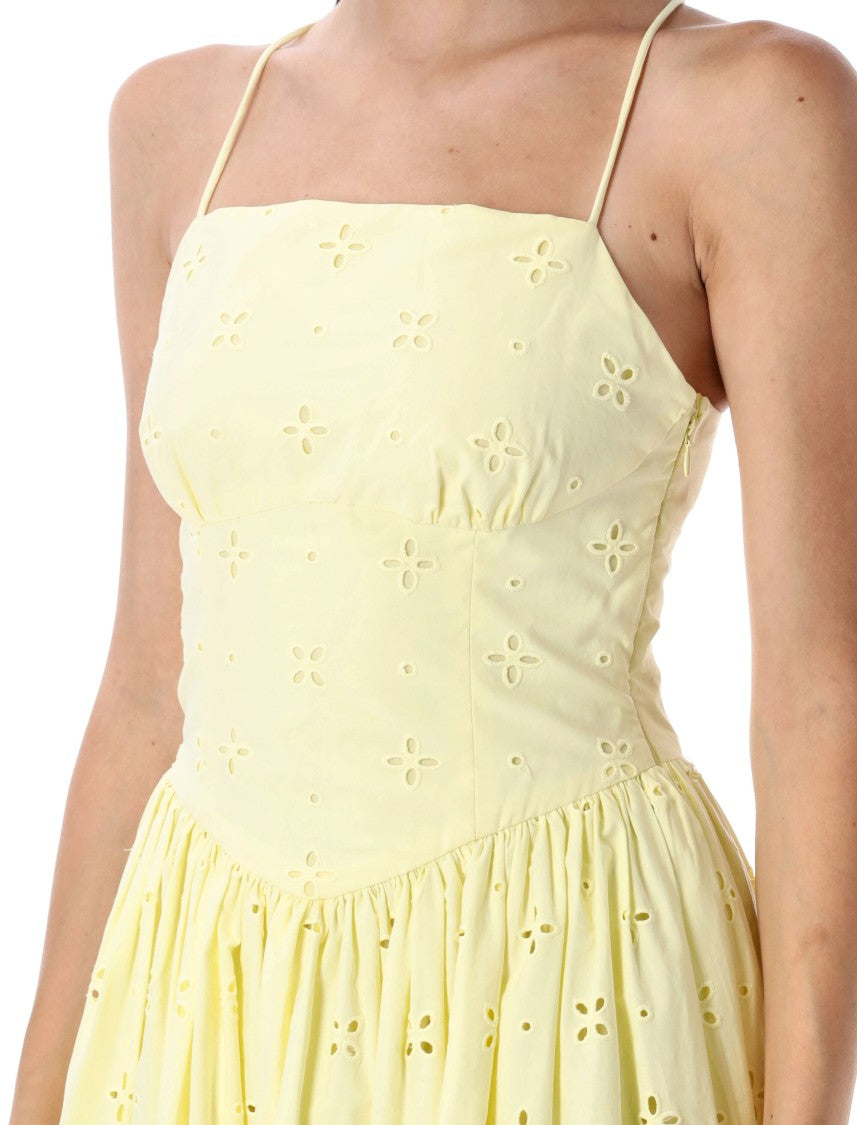 Self-Portrait Cotton Broderie Midi Dress