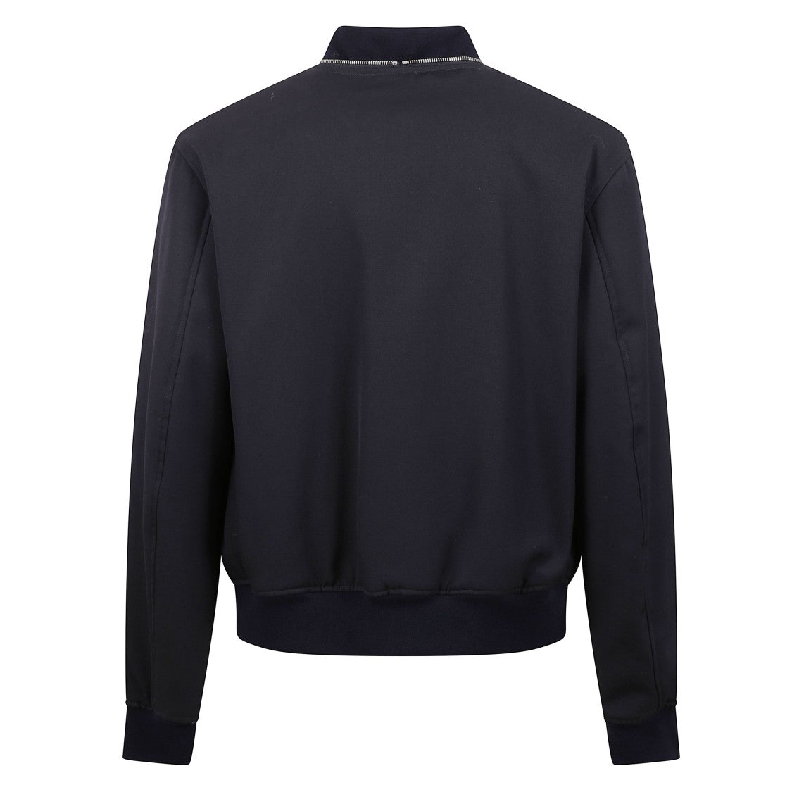 Jil Sander Cotton Bomber Jacket With Ribbed Trim