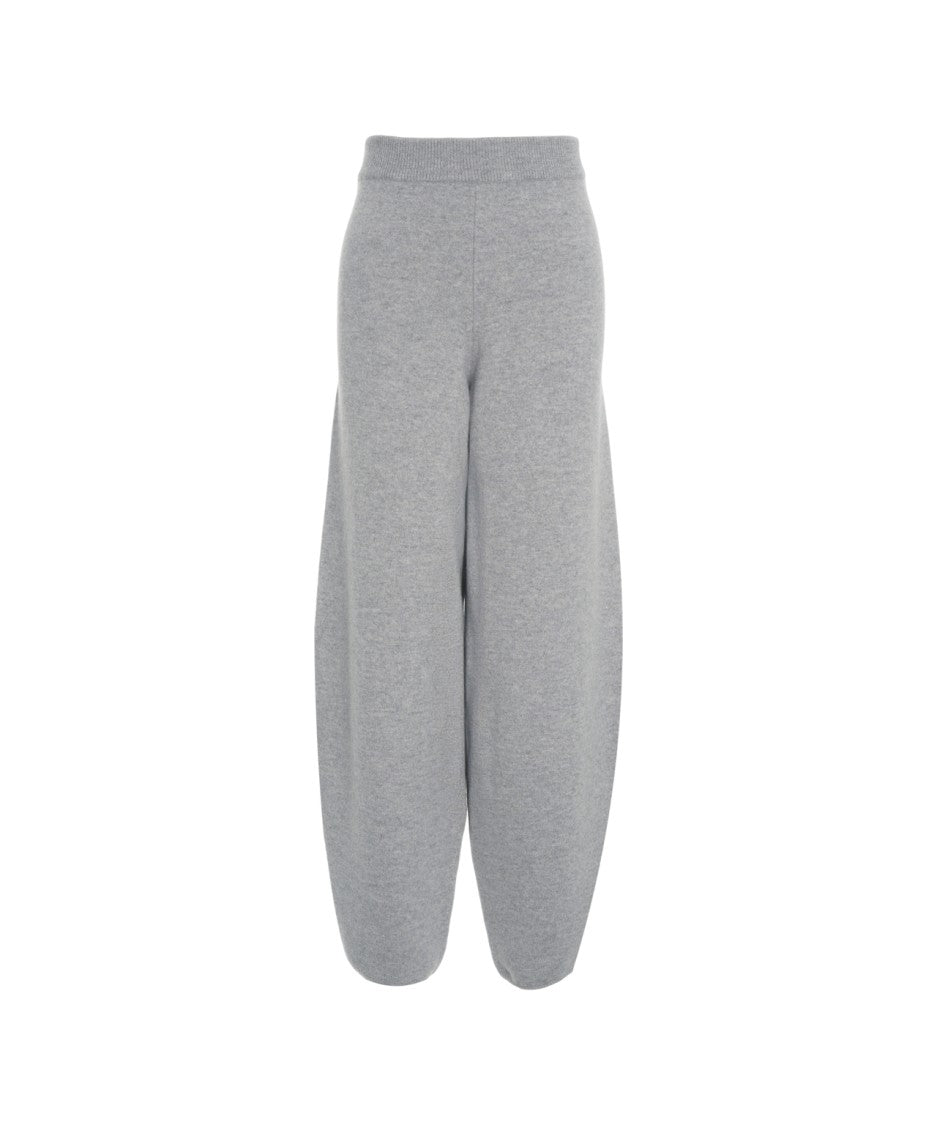Solotre Soft Knit Track Pants With Tapered Hem