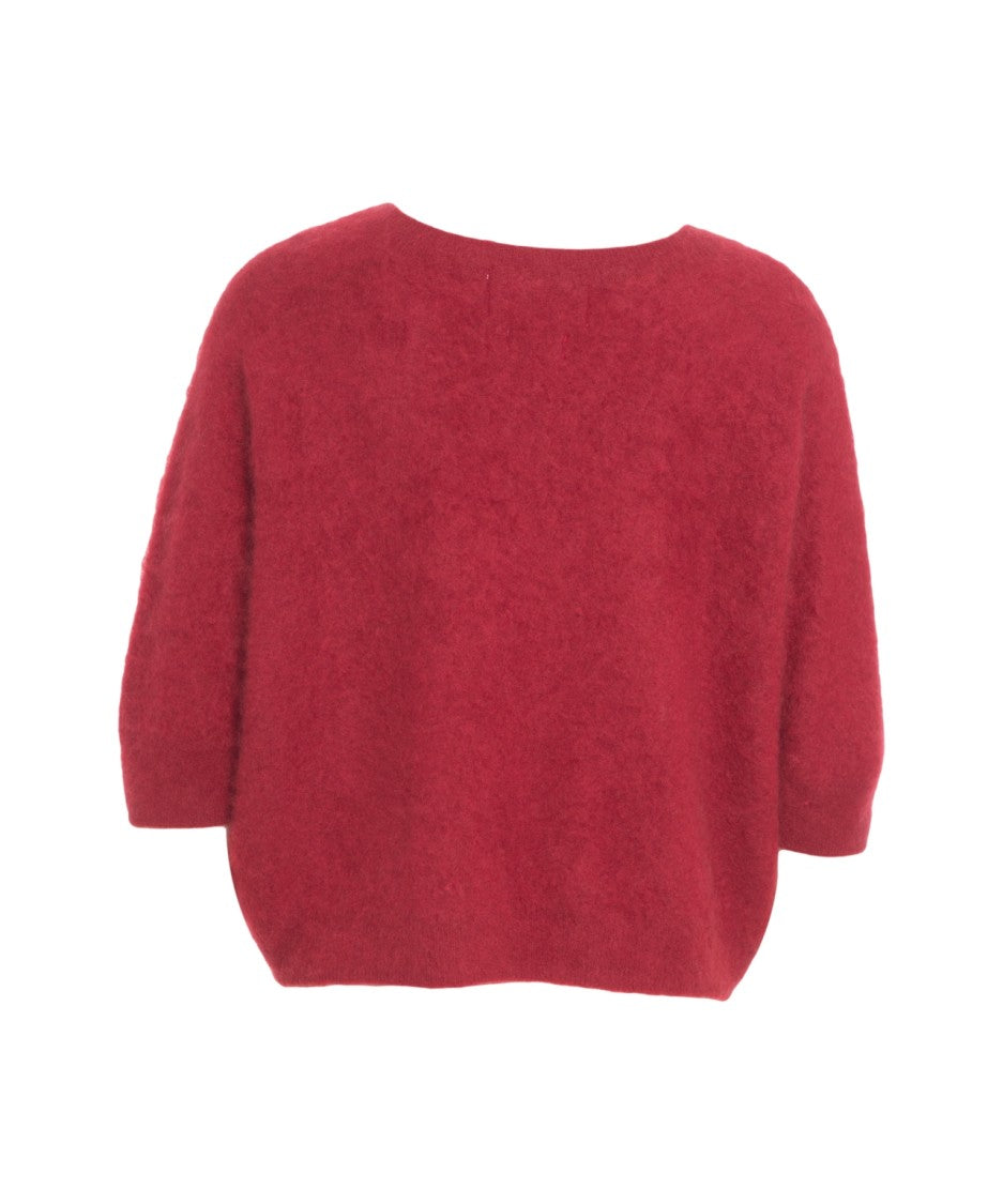 Crush Cashmere Pullover With Relaxed Fit And Ribbed Hem