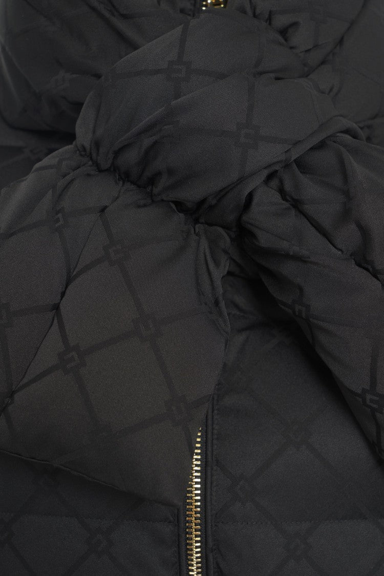 Elisabetta Franchi Down Jacket With Belt At The Waist