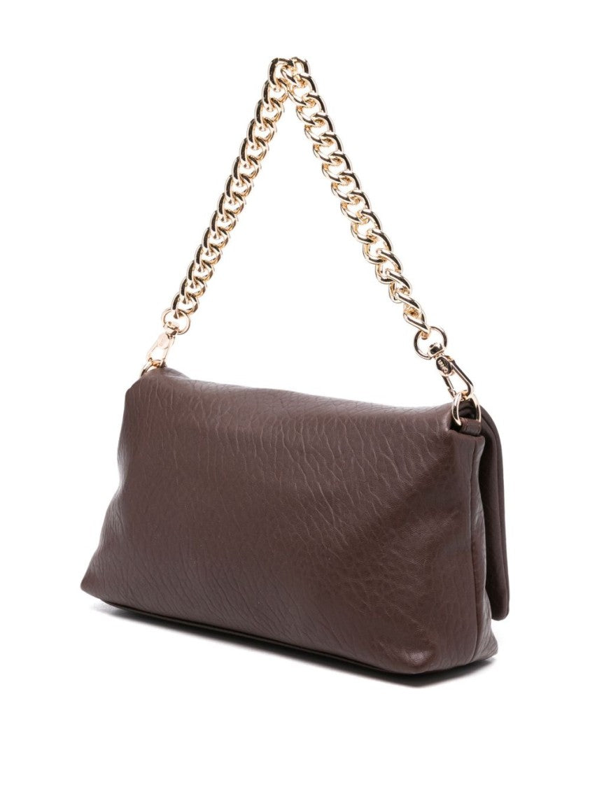 Liu Jo Textured Dark Brown Shoulder Bag