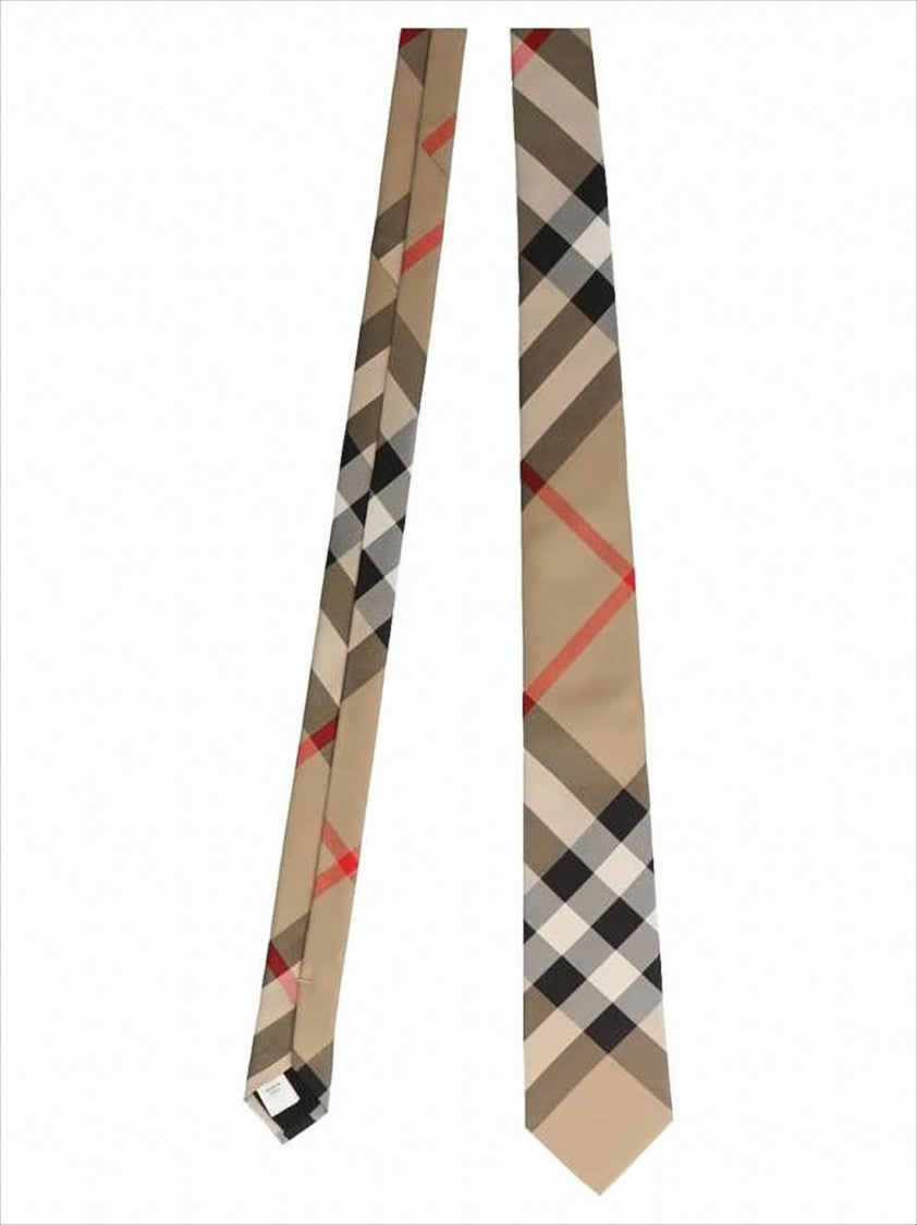 Burberry Classic Check Pattern Silk Necktie