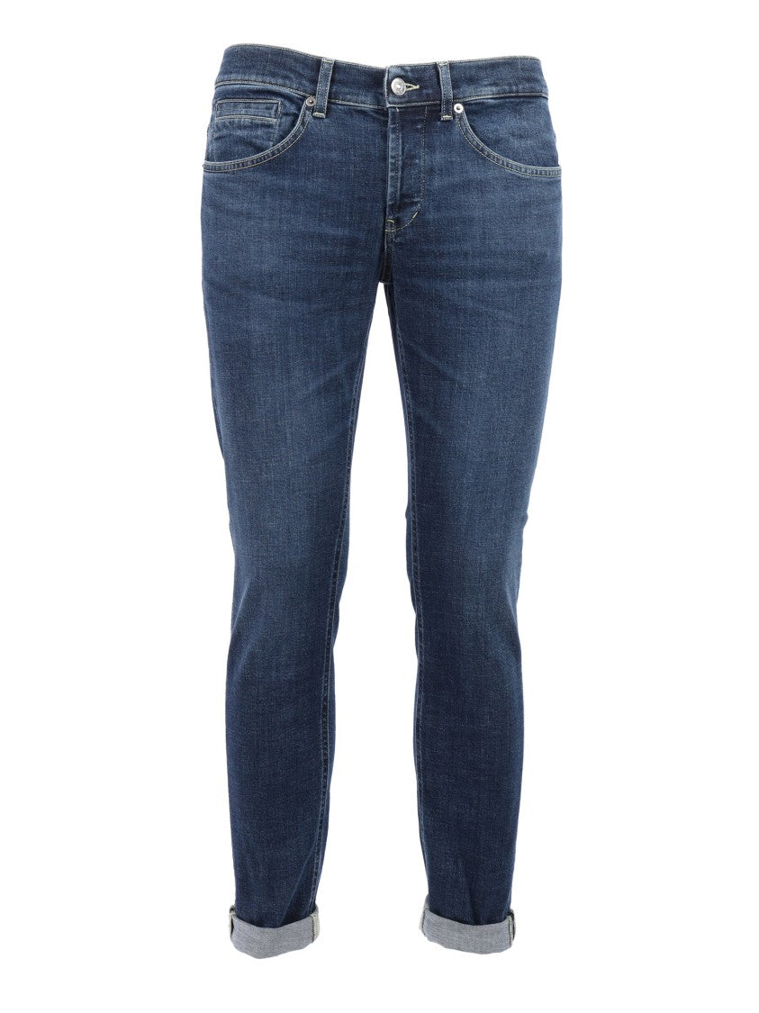 Dondup Slim Fit Five-Pocket Jeans With Rolled Cuffs
