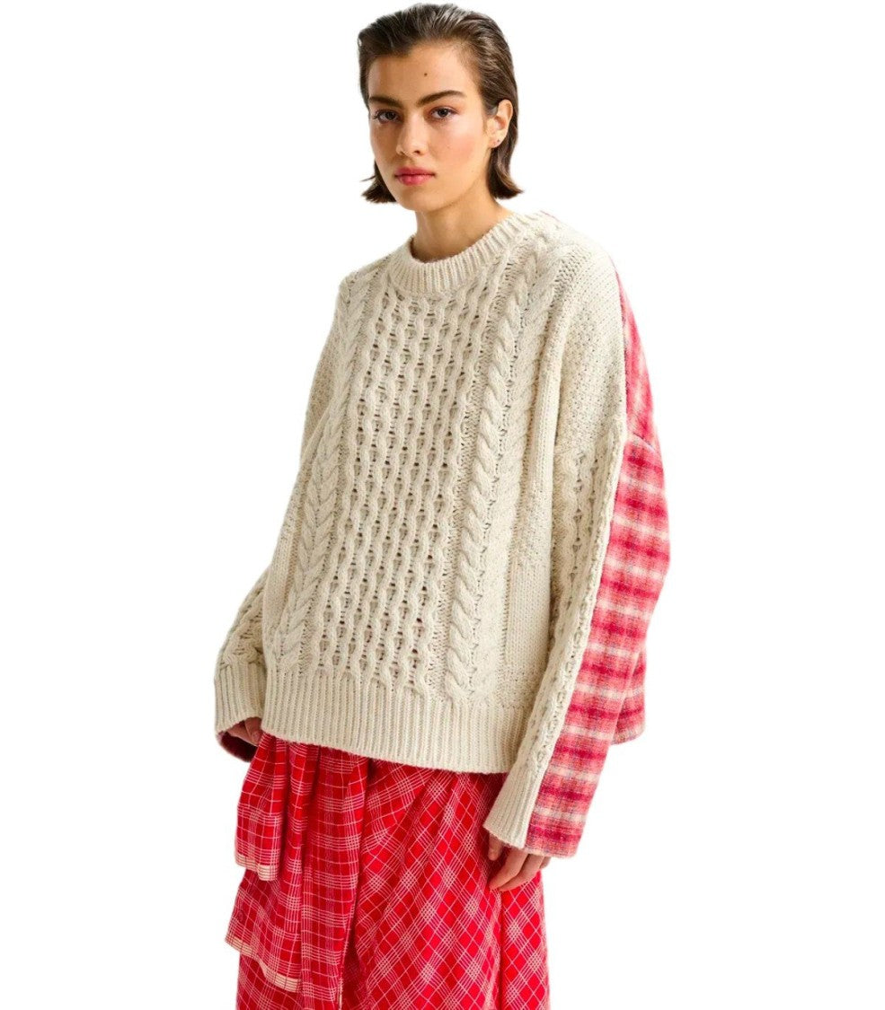 Essentiel Antwerp Iface White Crewneck Sweater