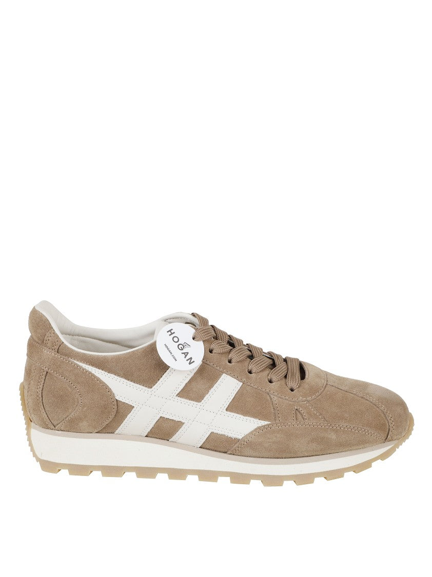 Hogan Soft Suede Sneakers With Contrasting Accents