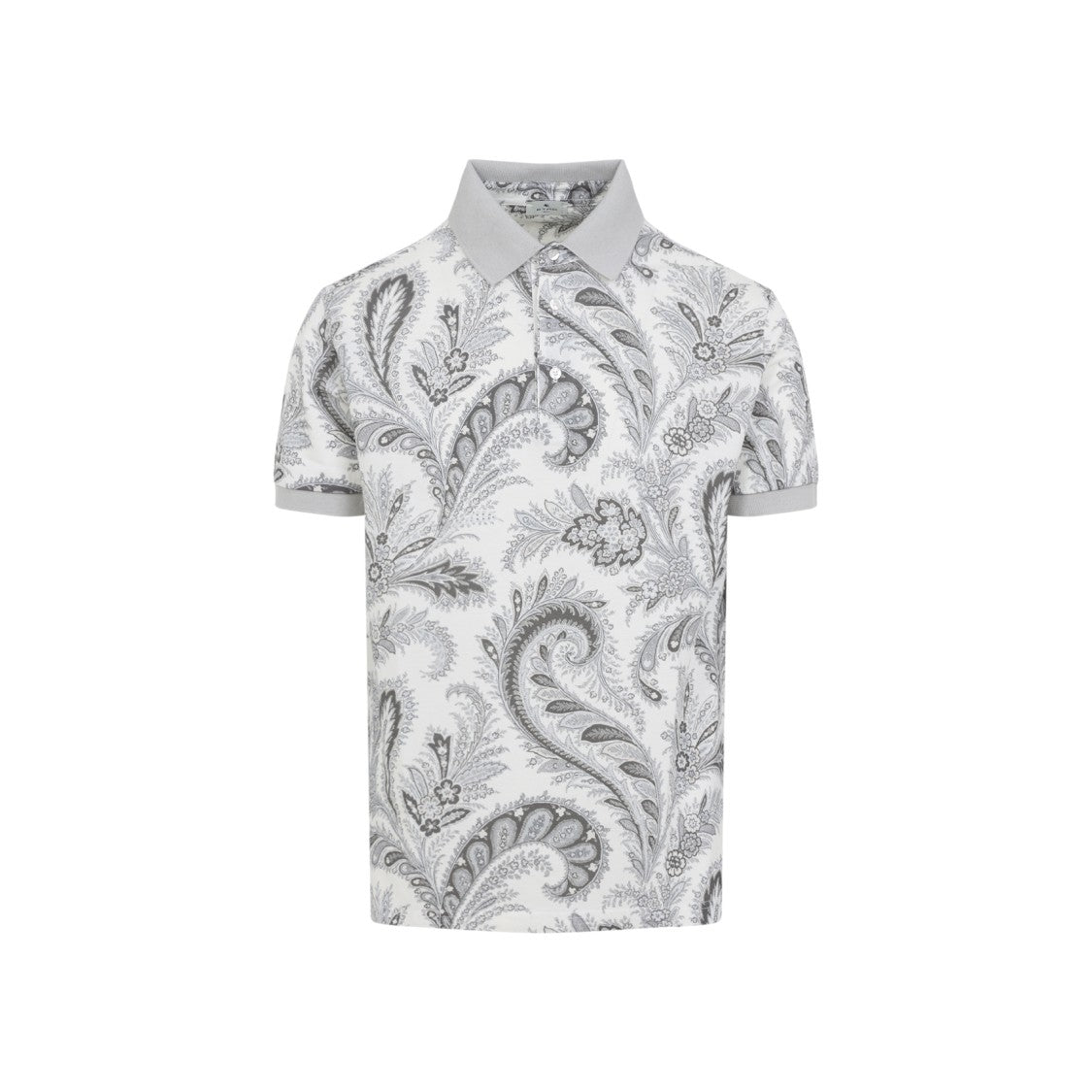 Etro Cotton Polo With Intricate Paisley Print