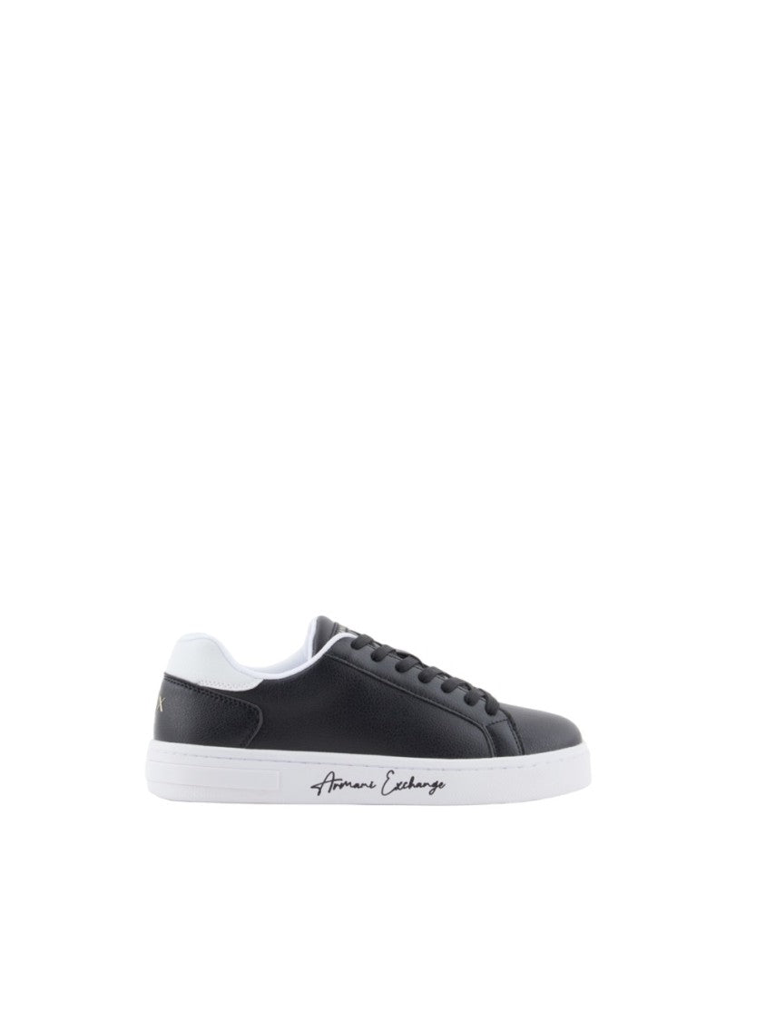Armani Exchange White Leather Sneakers