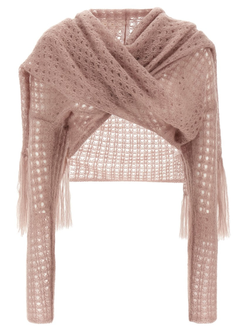 Fabiana Filippi Cropped Mohair Blend Cardigan