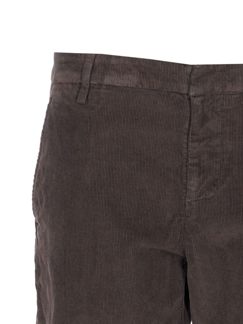 Dondup Brown Corduroy Jeans With Tailored Fit
