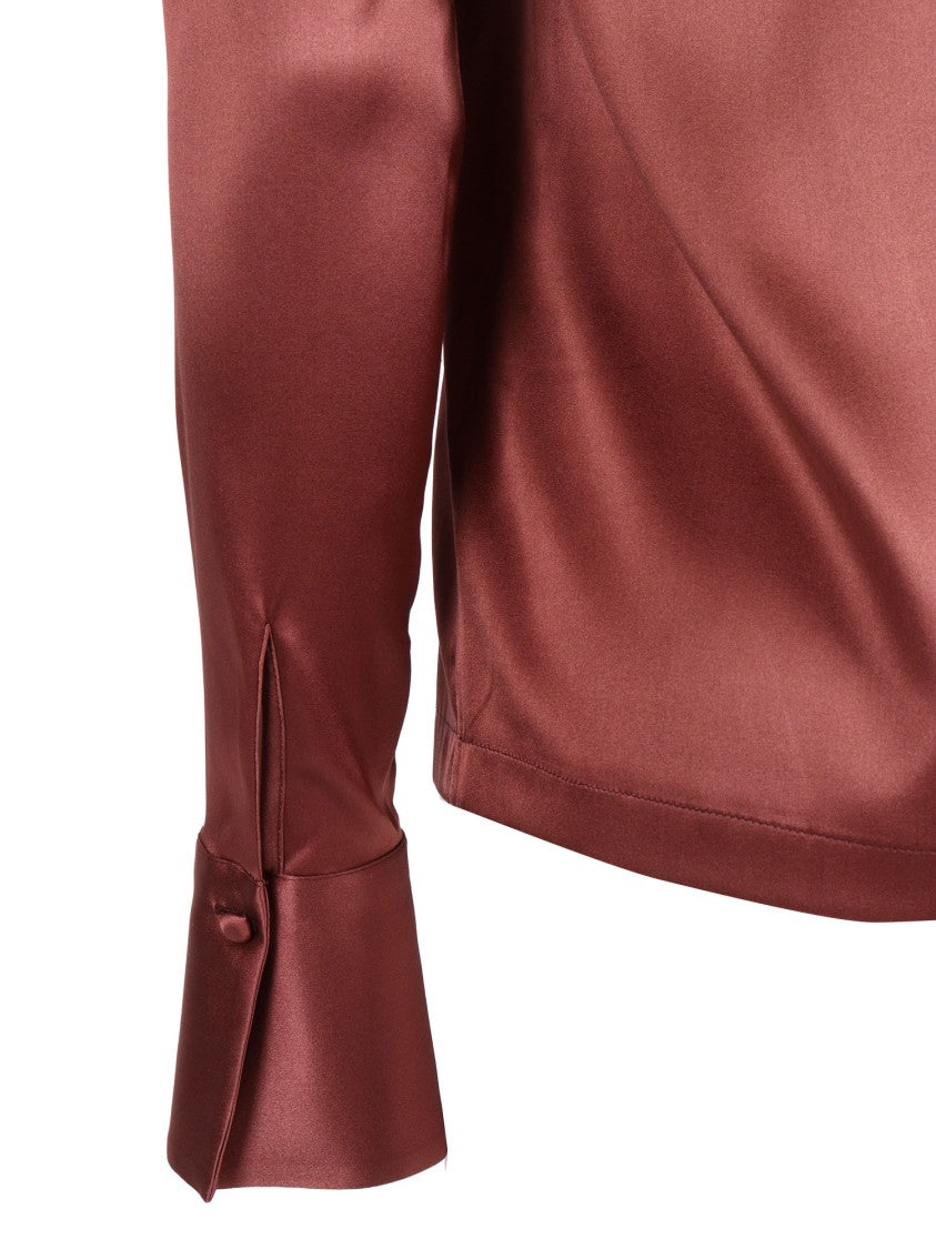 Mazzarelli Camicie Silk Blend Long-Sleeved Shirt With Classic Collar