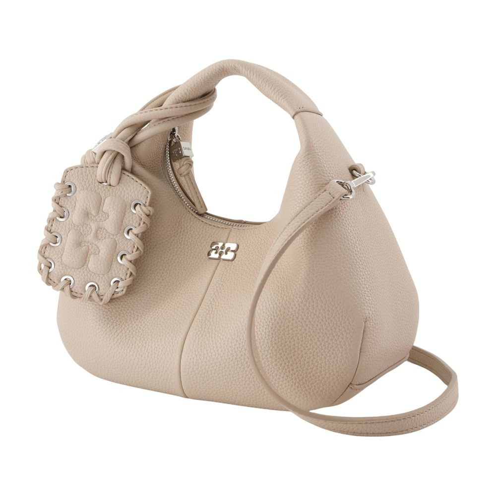Ganni Mini Grained Purse - Synthetic - White