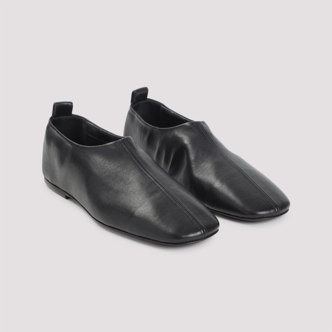 Dries Van Noten Pointed Toe Black Leather Loafers