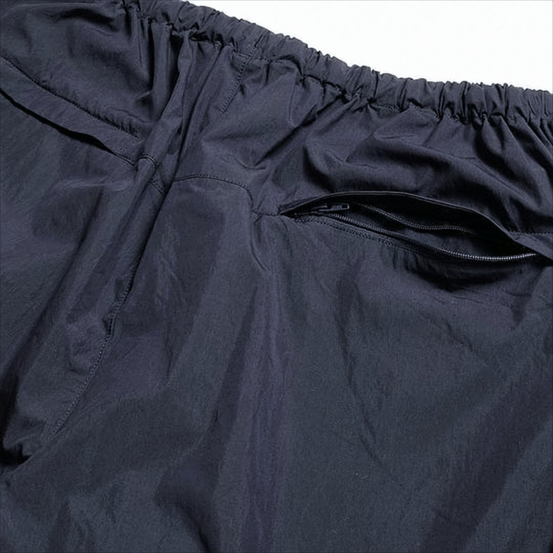 Kaptain Sunshine Relaxed Fit Black Silk Straight Pants