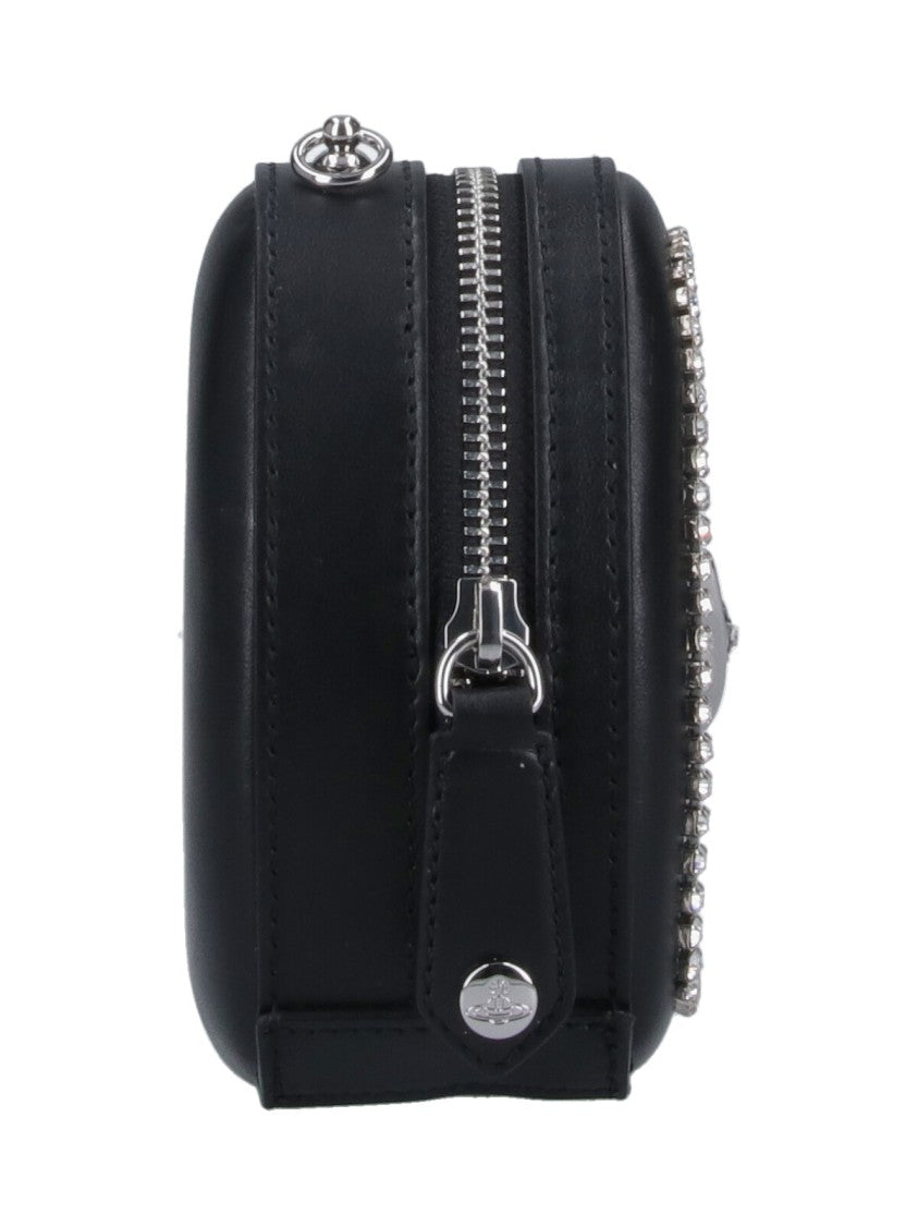 Vivienne Westwood Heart Bag With Strass – Black