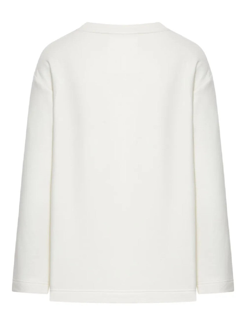Max Mara Long-Sleeve Top With Embossed Logo Detail