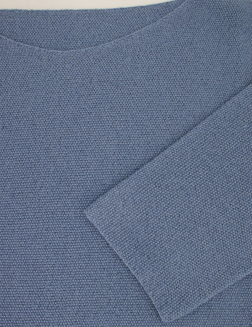 Le Tricot Perugia Relaxed Boat-Neck Jumper With Lurex Detailing