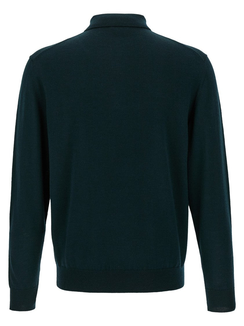 Etro Green Wool Polo Jersey