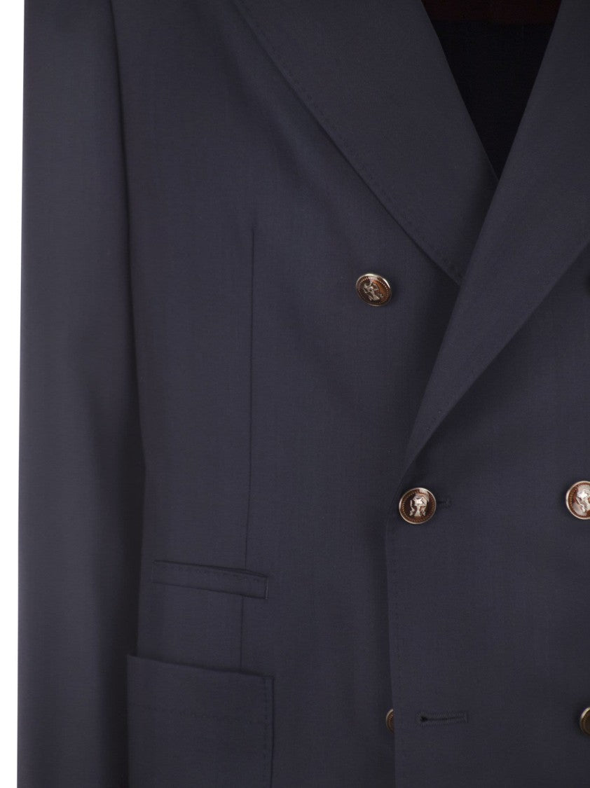 Brunello Cucinelli One-And-A-Half-Breasted Deconstructed Jacket In Virgin Wool